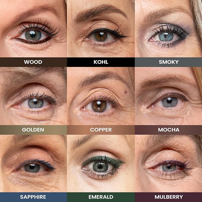 PrimeEyes Glide Eyeliner for Mature Women – Waterproof, Long-Stay and Mess-Proof – Gel Creme Texture, Discreet Sharpener and Effective Smudger (Mulberry)-Velvo Beauty