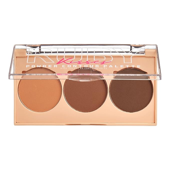 Ruby Kisses Contour Palette 3-in-1 Contour, Conceal, Highlight All-In-One Mini Palette, Long-Lasting, Easy to Blend Powder Contour Palette for All Skin Type-Velvo Beauty