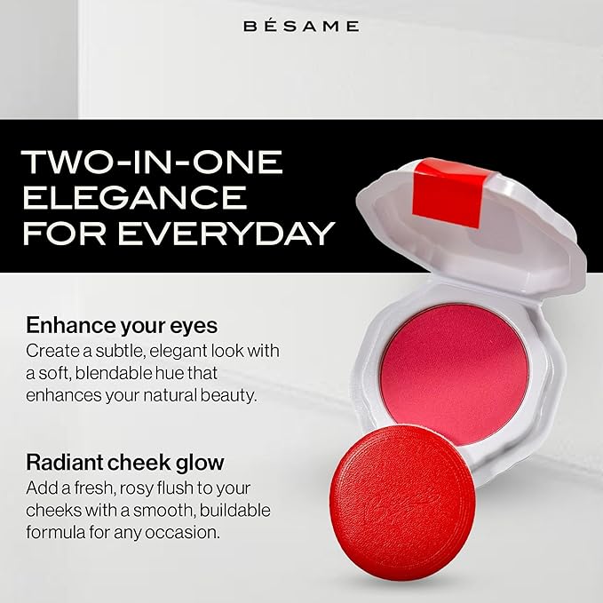 Besame Cosmetics Dreamy Pink Blush Refill, Pink Pressed Powder Blush-Velvo Beauty