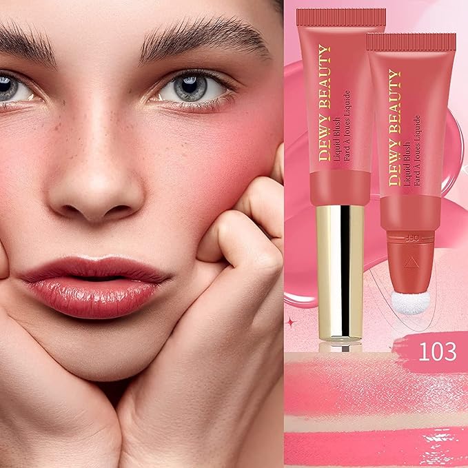 3 Color Blush Beauty Wand, Soft Matte Lightweight With Cushion Applicator Creamy Natural Shimmer Blendable Face Blush. (103# Rosa-Cool Pink+104# Cheery-Dark Rose+105# Ardour -Terracotta)-Velvo Beauty