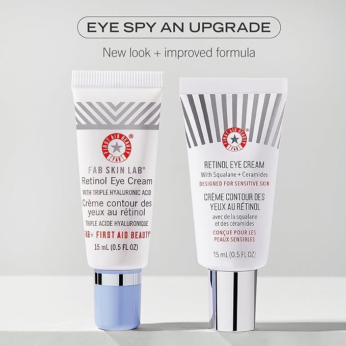 First Aid Beauty Retinol Eye Cream with Squalane + Ceramides – Visibly Smooths Fine Line & Wrinkles Around the Eyes – 0.5 oz.-Velvo Beauty
