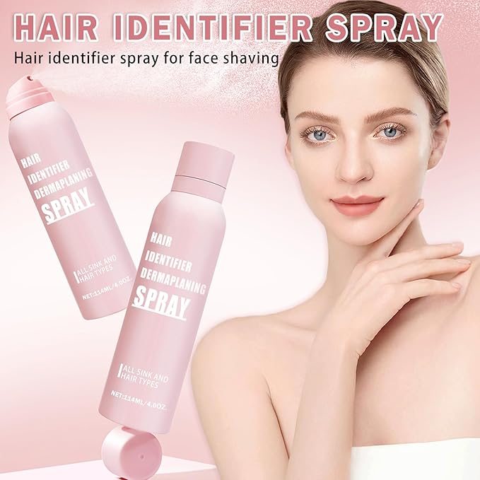 Hair Identifier Spray for Face Shaving Powder for Women Skin Body Hair IdentifyingSpray for Dermaplaning Glow Reveal Face Moisturizing Skin Care Dermaplaner Spray-Velvo Beauty