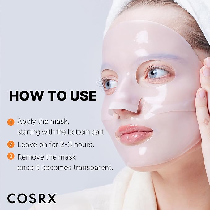 COSRX The Alpha-Arbutin Discoloration Care Hydrogel Face Masks Skincare 3 EA, Collagen Face Mask, Travel Essentials, Overnight Face Mask, Korean SkinCare-Velvo Beauty