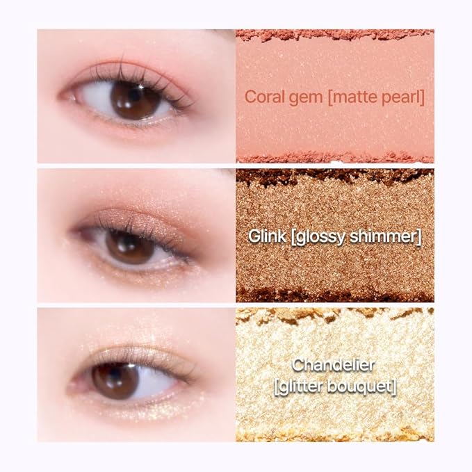 Espoir Real Eye Palette All New #4 Chandelier 0.17 oz | Multi-Use Long-Lasting Blendable 8 Colors Natural Glitter Soft veil matte Makeup Eyeshadow Palette for Various Makeup Looks | Korean Makeup-Velvo Beauty