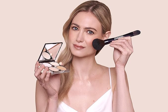 By Terry Hyaluronic Hydra-Powder Palette, 4-Shade, Vegan Contour Palette For Flawless & Matte Complexion, Fair to Medium-Velvo Beauty