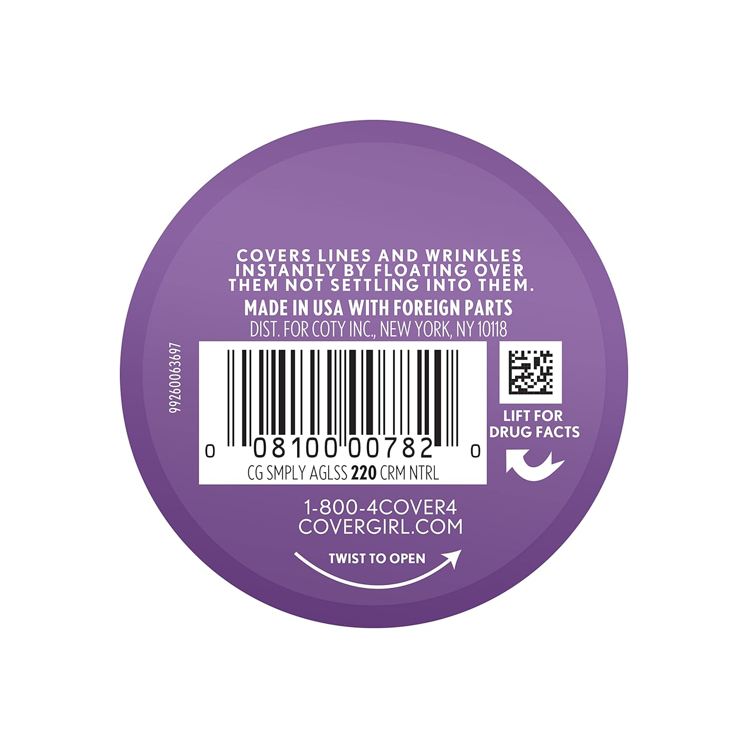 COVERGIRL & Olay Simply Ageless Instant Wrinkle-Defying Foundation, Creamy Natural 0.44 Fl Oz (Pack of 1)-Velvo Beauty