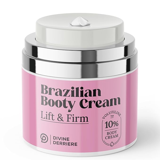 Divine Derriere Brazilian Body Butter Cream, Lift and Firm Body Cream with Volufiline Helps Reduce the Appearance of Cellulite for a Lifted and Firm-looking Derriere, Bum Bum Cream, 50ml-Velvo Beauty