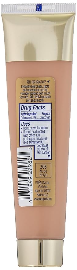 L'Oréal Paris Visible Lift Blur Foundation, Nude Beige, 1.3 fl. oz.-Velvo Beauty