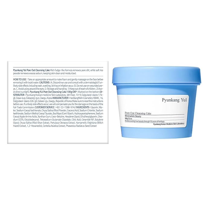 Pyunkang Yul PKY Pore Out Faicial Cleanser, Sticky Clay absorbs impurities & Makeup, Deep Pore Cleansing with Moisture (3.38 Fl. Oz, 100g)-Velvo Beauty