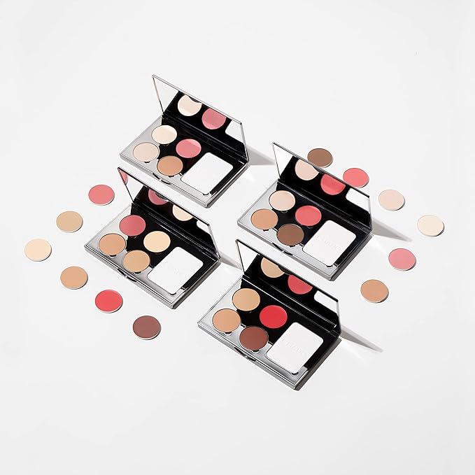 Monts & Merveilles Face Palette – Cream | Bronzer, Concealer, Contour, Blush, Setting Powder | Long Lasting | Face and Cheek Sculpting Palette | Refillable | Cruelty Free (Light to Medium Skin)-Velvo Beauty
