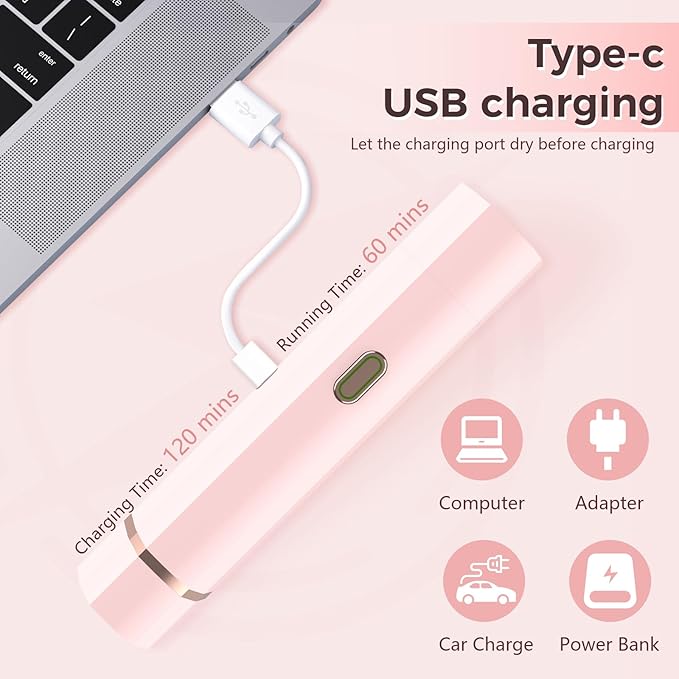 Bikini Trimmer for Women, 2 in 1 Electric Razors for Women, IPX7 Waterproof, USB Rechargeable Wet and Dry Shaver, Suitable for Hair Removal All Over The Body-Velvo Beauty