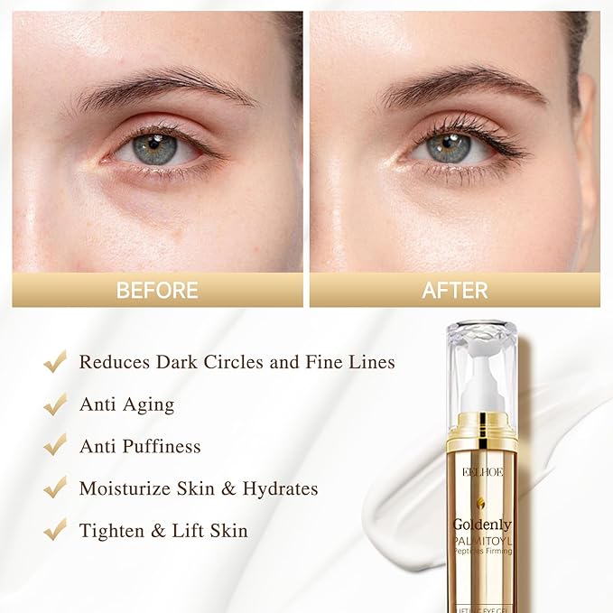 Caffeine Eye Serum Anti Aging, Eye Serum for Dark Circles and Puffiness, Retinol Eye Cream with 360°Massage Ball, Reduce Eye Wrinkles and Fine Lines-Velvo Beauty