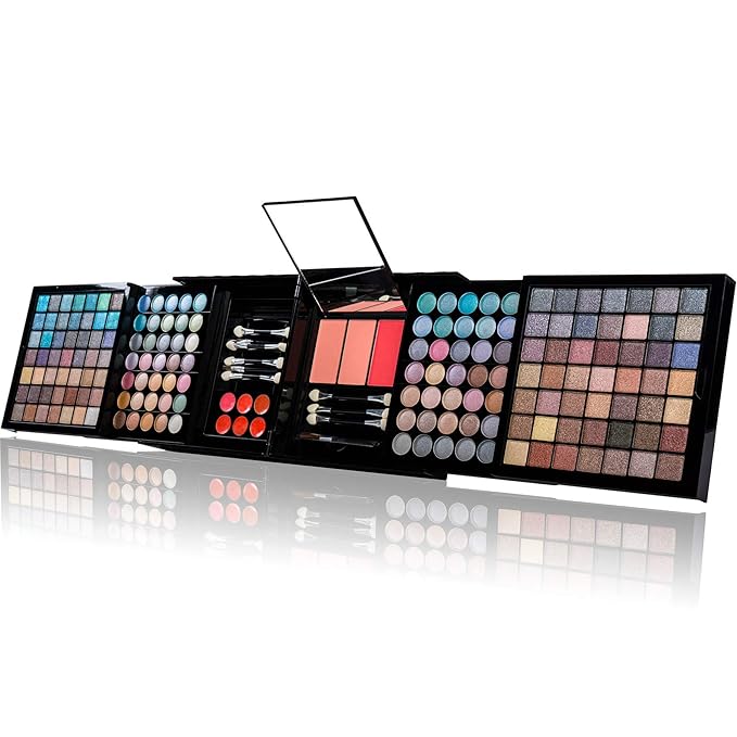 SHANY All In One Harmony Makeup Set - Ultimate Color Combination - Eyeshadows, Blush Powder, Lip-gloss Lipstick, Mini Makeup brushes, Makeup applicators, HOLIDAY GIFT IDEA - New Edition-Velvo Beauty