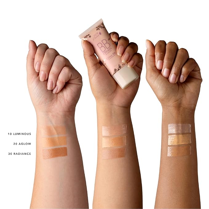 100% PURE BB Cream Shade 30 Radiance Full Face Coverage Skin Care & Glow - All-In-One Primer Concealer & Foundation Makeup - Shimmery, Dewy Youth Tan Color w/Warm Golden Undertone - Vegan - 1 Fl Oz-Velvo Beauty