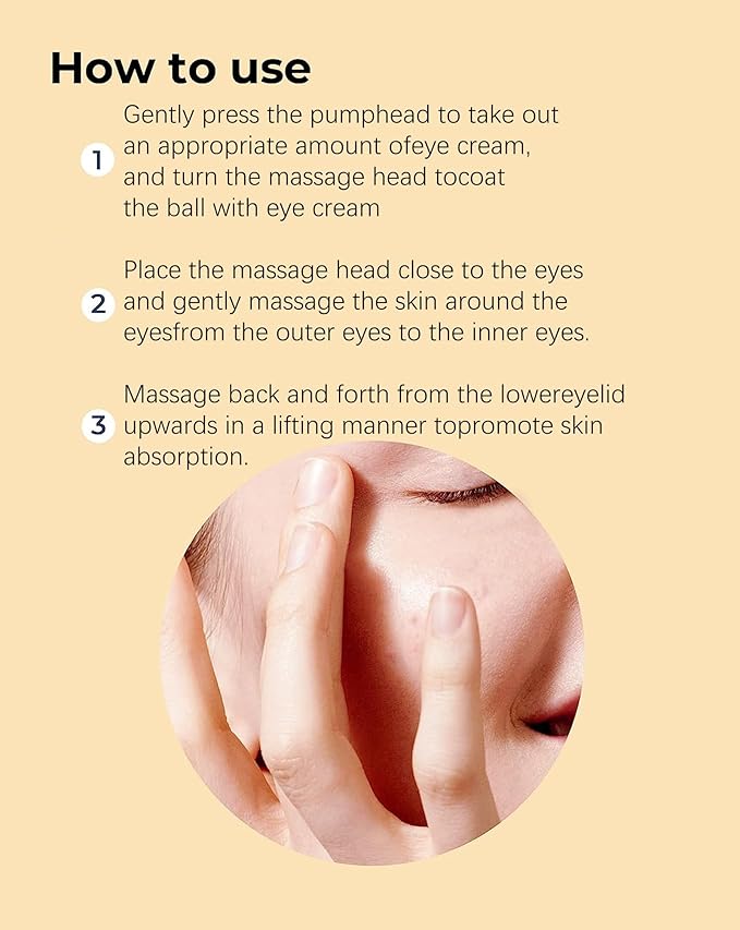 Moisturizing and hydrating snail peptide eye cream can tighten the eye, improve the dark circles around the eyes, and weaken the fine lines of the eye essence-Velvo Beauty