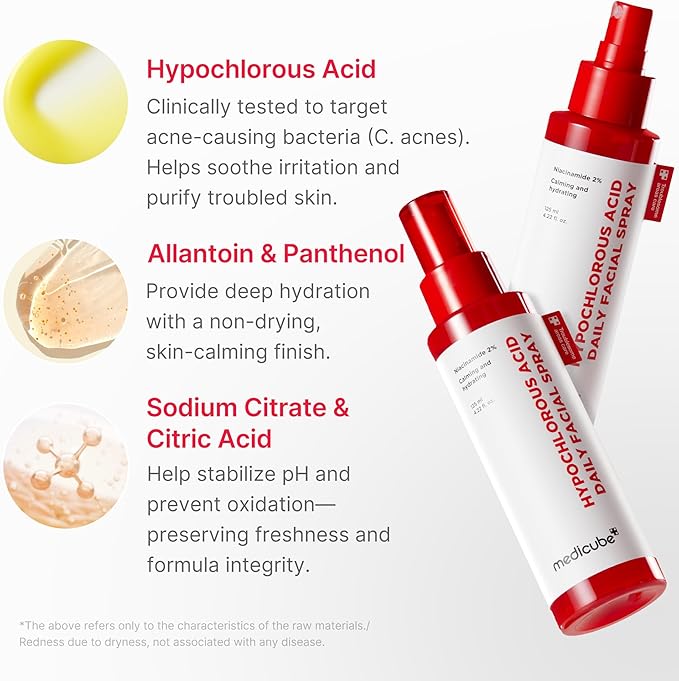 medicube Power Soothing Spray | Hypochlorous Acid Spray For All Skin Types, Delicate Skin | Daily Skin Solution & Post-Sun Care | HOCI Facial Mist for Soothing & Calming | Korean Skincare | 4.22 fl.oz-Velvo Beauty