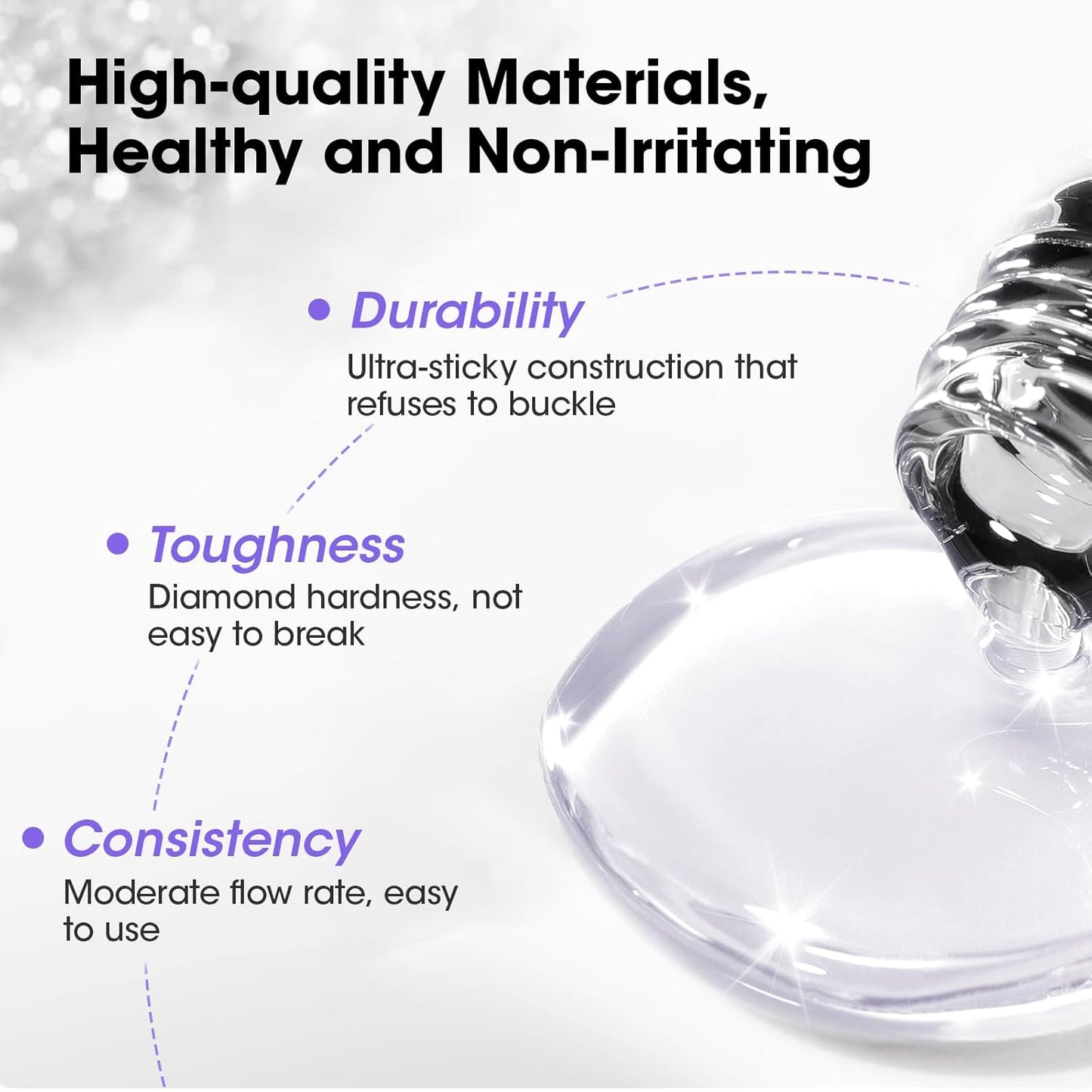 GELLEN 4 in 1 Builder Nail Gel & Gel Top Coat in a Bottle, 20ml Amethyst Builder Top Coat for Apex Building, 3D Nail Arts and Chrome Nails-Velvo Beauty