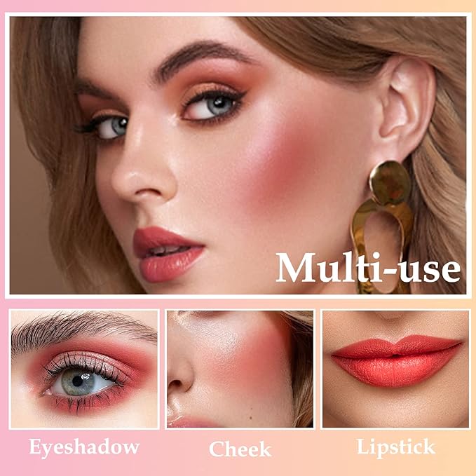 Boobeen Liquid Blush Velvet Cream Blush Makeup Matte Soft Gel Face Blush Makeup for Cheeks, Lightweight Blendable Liquid Blush Stick, Long-lasting Smooth Natural Blush Color-Velvo Beauty