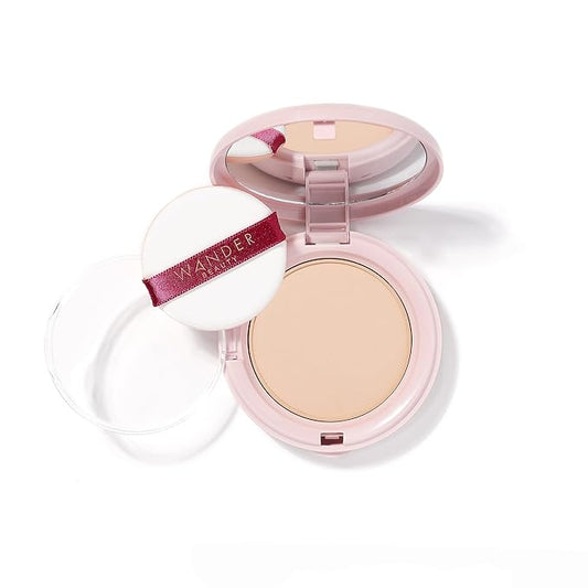 Wander Beauty Wanderlust Powder Foundation - Fair - Blurs and Evens Skin Tone - Perfects and Hydrates With Hyaluronic Acid, Aloe, Honeysuckle, & Vitamin E - Lightweight, Buildable Coverage - 0.31 oz-Velvo Beauty
