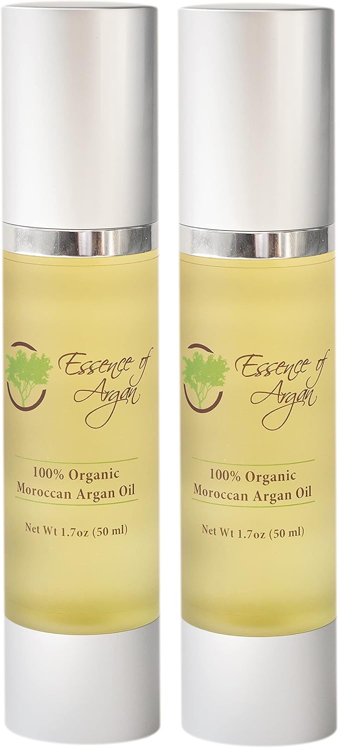 Essence of Argan 100% Pure Moroccan Organic Argan Oil - Natural EcoCert Oil that Nourishes and Conditions Your Skin, Hair and Nails (50ml/1.7oz)-Velvo Beauty