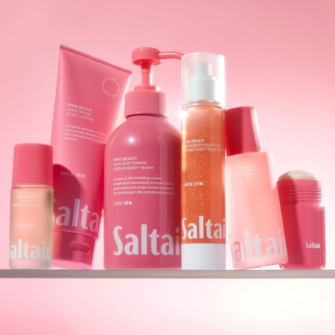 Saltair Body Lotion - 2 Pack Moisturizing Lotion For Dry Skin. Pink Beach Scented Hydrating Body Cream with Nourishing Moisturizer Formula. Skin Care for Women and Men. 2x 10oz Tubes-Velvo Beauty
