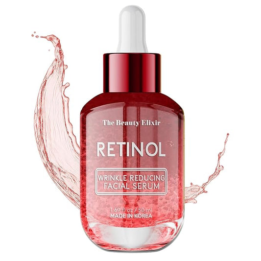 Retinol Serum For Face - Dermatologist Tested, Anti-Aging, Fine Lines & Wrinkles & Post-Acne Marks Treatment - Clean Beauty, Cruelty-Free Korean Skin Care for All Skin Types - 1.69oz-Velvo Beauty
