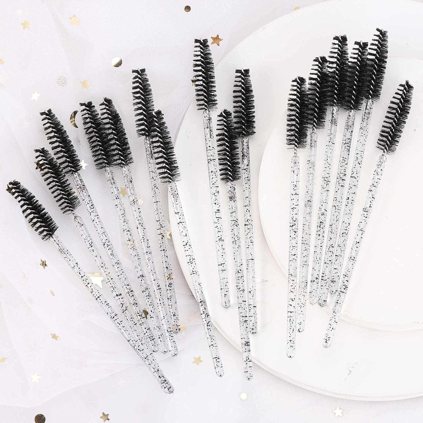 Tbestmax 2000 Disposable Mascara Wands Eyelash Brush Spoolies for Eyebrow Eye Lash Extension Black-Velvo Beauty