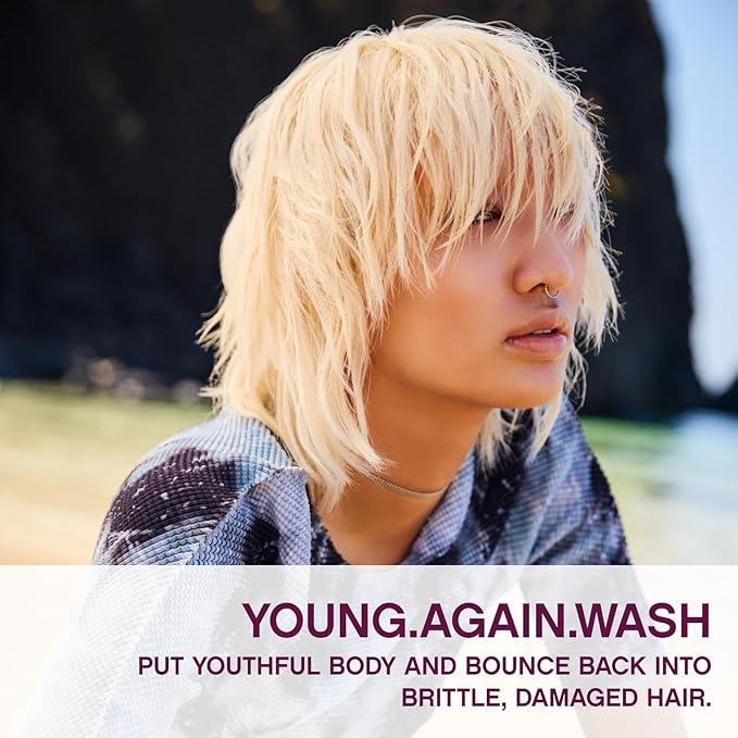 KEVIN.MURPHY YOUNG.AGAIN.WASH - Moisturising Anti-Ageing Shampoo - For Ageing, Damaged & Brittle Hair - Hair Repair - Amino Acids & Lotus Flower Extract - Sulphate & Paraben Free - 250 mL / 8.4 fl oz-Velvo Beauty