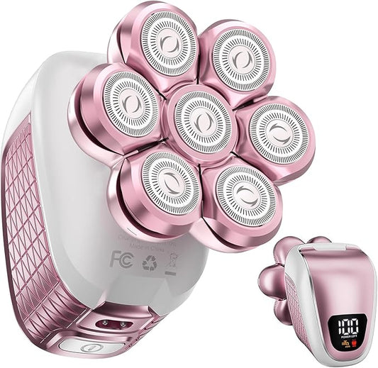 Electric Razors for Women Legs: 5-in-1 Rechargeable Body Shaver - Waterproof Wet Dry Hair Remover - Trimmer for Lady Face Underarms Public Men-Velvo Beauty