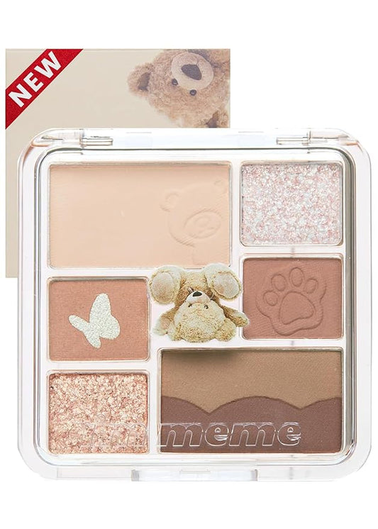 I'M MEME Wonder Soft Layer Palette - 7 Shades | Portable Size, Versatile, Blendable, Neutral Colors with Soft Texture, 01 My Teddy, 0.23 Oz-Velvo Beauty