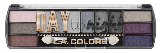 L.A. COLORS Day to Night 12 Color Eyeshadow, Evening CES431-Velvo Beauty