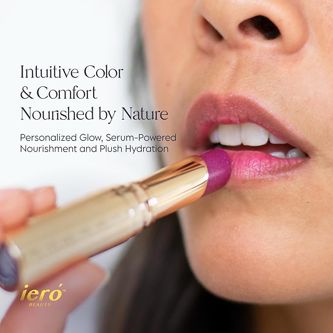 ieró Beauty Moonkissed Luminous PH Tinted Lip Balm w/Shea Butter & Vitamin E, Lip Care Moisturizer, Lip Plumper for Soft & Supple Lips, Paraben Free, Vegan, Sheer Berry w/Blue-Violet Shimmer-Velvo Beauty