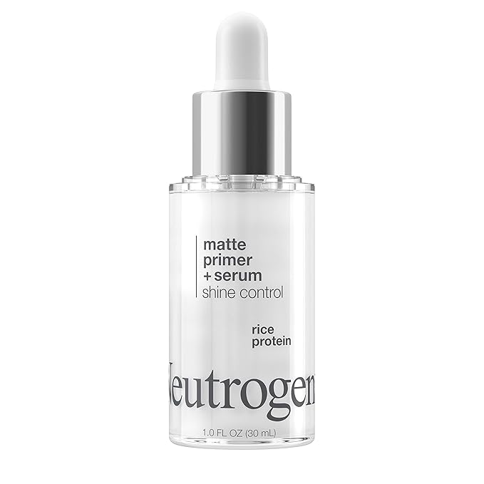 Neutrogena Shine Control Matte Booster Face Primer & Serum, Skin-Mattifying Serum-to-Primer with Rice Protein, Absorbs Excess Oil & Keeps Skin Shine Free, 1.0 fl. oz-Velvo Beauty