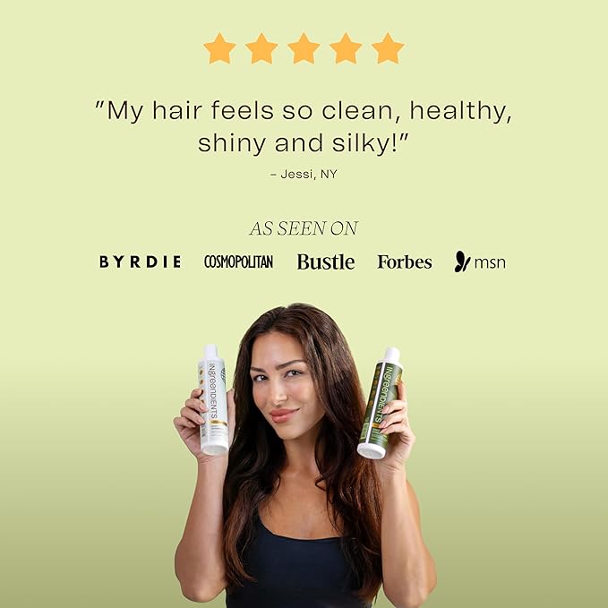 Non Toxic Vegan Shampoo with Organic Ingredients, Apple Cider Vinegar & Tea Tree Oil - Sulfate Free, Color Safe, Paraben Free, Gluten Free, Cruelty Free, pH Balanced-Velvo Beauty