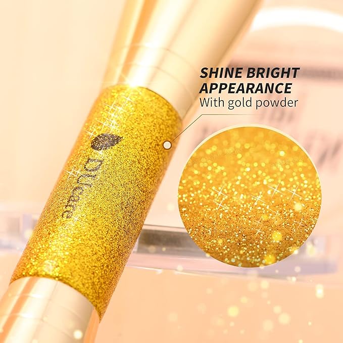 DUcare Foundation Brush Contour Bronzer Makeup Brush Double Ended Self Tanner Brush Sculpting Brush for Blending Liquid Powder Concealer Cream Cosmetics Blush Buffe-Velvo Beauty