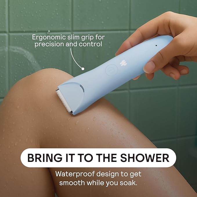 MERIDIAN Slimmer Trimmer – Electric Razor for Women, Bikini Line & Pubic Hair Trimmer, Rechargeable & Waterproof, Painless, Flawless Shave for Sensitive Skin, Gentle, Quiet & Travel-Friendly, Onyx-Velvo Beauty