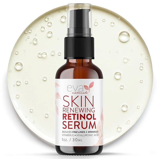 Retinol Serum for Face with Hyaluronic Acid & Vitamin E - For Anti-Aging, Fine Lines, Wrinkles, Resurfacing, Acne Marks and Scars, Skin Brightening, Dark Spot Correction Night Serum - 1oz-Velvo Beauty
