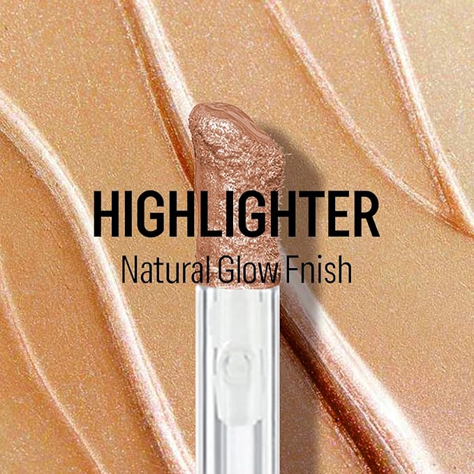 KYDA Liquid Highlighter, High Glossy Face Illuminator, Radiant Glow Liquid Filter, Silky Creamy Face Enhancing Makeup, Buildable Formula-Candlelight-Velvo Beauty