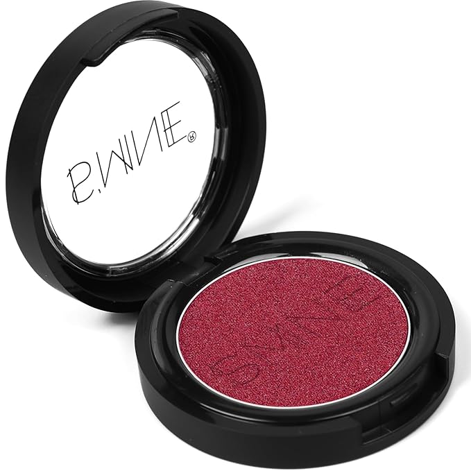 IS'MINE Single Red Shimmer Eyeshadow Powder Palette High Pigment, Longwear, Intense Color Best Red Eyeshadow-Velvo Beauty