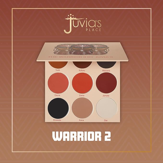 Juvia's Place Warrior 2 Eyeshadow Palette - Professional Eye Makeup, Pigmented Eyeshadow Palette, Makeup Palette for Eye Color & Shine, Pressed Eyeshadow Cosmetics-Velvo Beauty