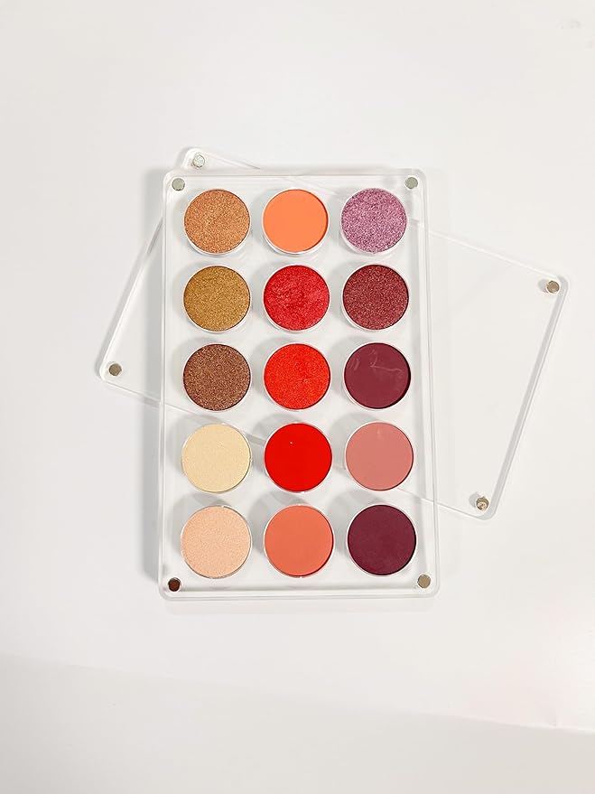 New EMPTY Magnetic Eyeshadow Palette DIY Acrylic All Transparent Elegant Eye Shadow Makeup Palette 26mm*15 holes-Velvo Beauty