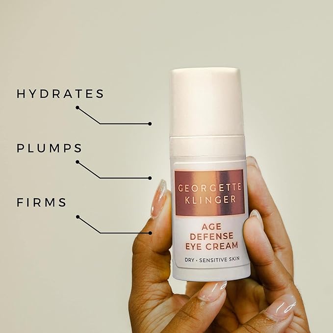 Georgette Klinger Age Defense Eye Cream – Rich Eye Balm: Lifts and Firms for Youthful Appearance, With 5 Botanical Oils to Hydrate while Diminishing Fine Lines and Wrinkles – 1/2 oz-Velvo Beauty