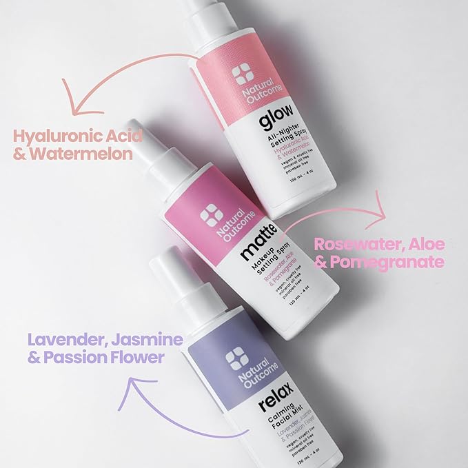 Face Mist Trio Collection – Hydrating Facial Mist Spray for Glowing Skin – Rosewater, Lavender & Hyaluronic Acid – Makeup Setting & Refreshing Face Spray Mist-Velvo Beauty