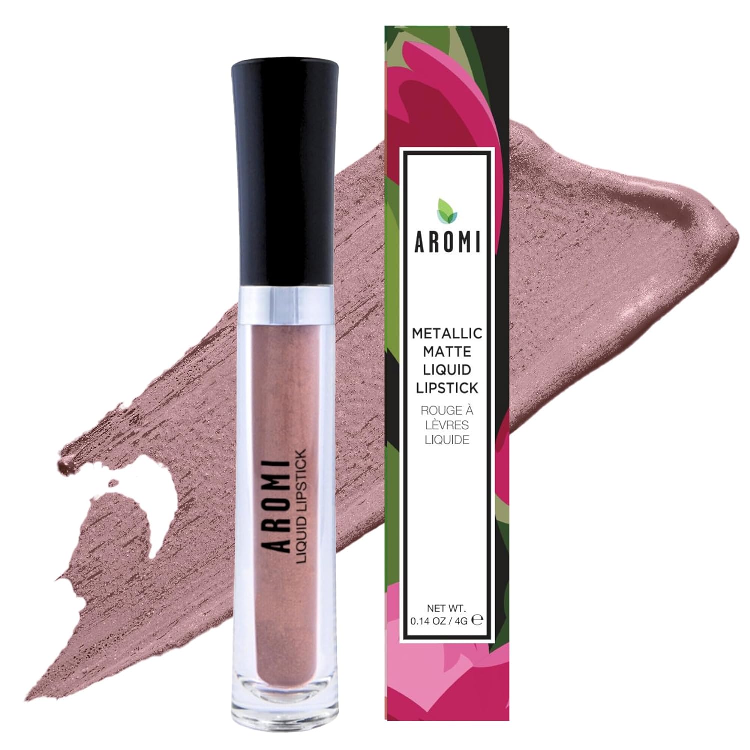 Aromi Metallic Liquid Lipstick | Light Brown Nude Lip Color for Women, Long-lasting, Shimmery Finish, Vegan (Brown Sugar)-Velvo Beauty