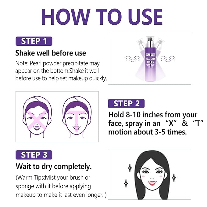 Long Lasting Makeup Setting Spray Kit- 6.76 Fl oz Hydrating Matte Finish Mist Lightweight Face Make up Fixer +Travel Size Spray Bottle+Sponge Puff Makeup Set-Velvo Beauty