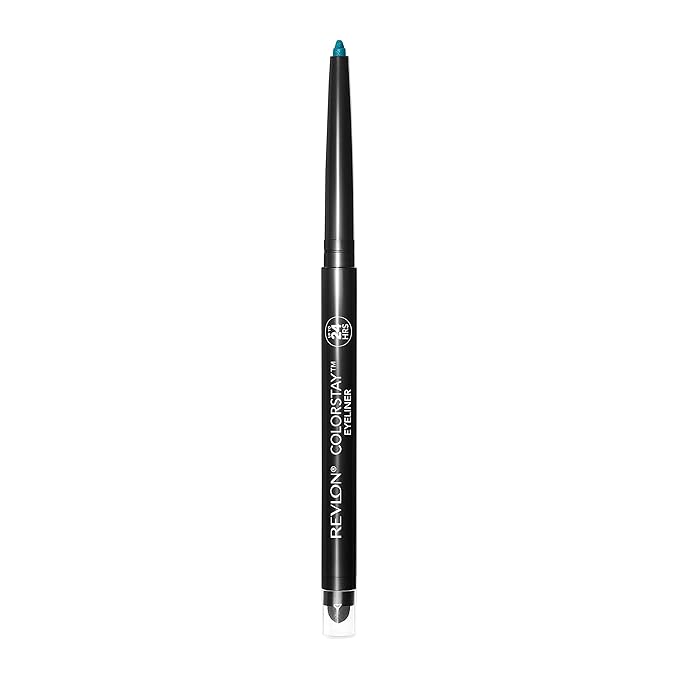 Revlon ColorStay Pencil Waterproof Eyeliner, Smudge-Proof, Eye Makeup with Built-In Sharpener, Packaging May Vary, 210 Teal, 0.01 oz-Velvo Beauty