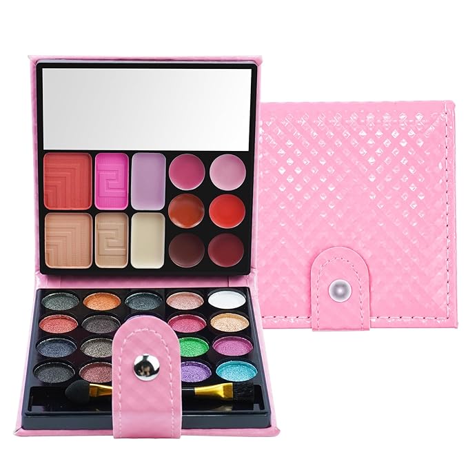All-in-one Holiday Makeup Gift Set | Full Makeup Kit for Women Essential Starter Bundle Include 20 Highly Pigmented Shimmer Eyeshadow Palette,3 Blush,3 Face Powder, 6 Lipgloss, Brush-Velvo Beauty