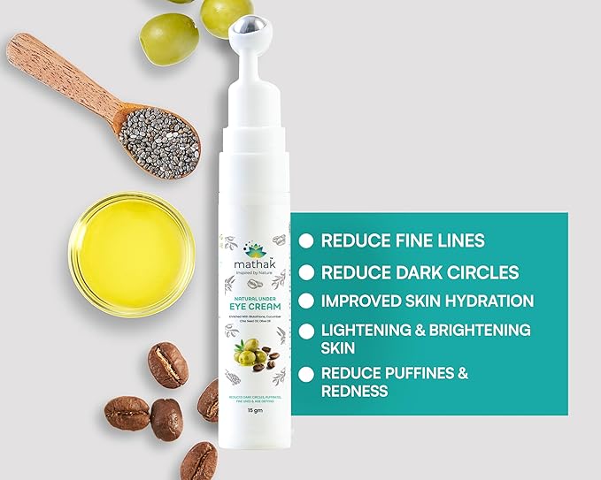 Natural Under Eye Cream, Anti-Aging Under Eye Cream For Women | 15 gm, pack of 1-Velvo Beauty