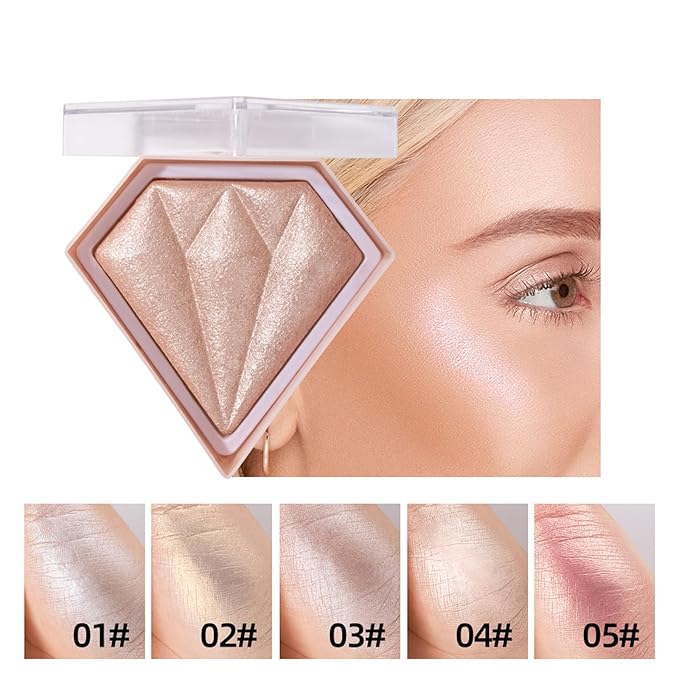 Face Highlighter Luminizers Highlighter powder Translucent Setting Powder High Definition Powder for All Skin Types and Skin Tones(N04)-Velvo Beauty