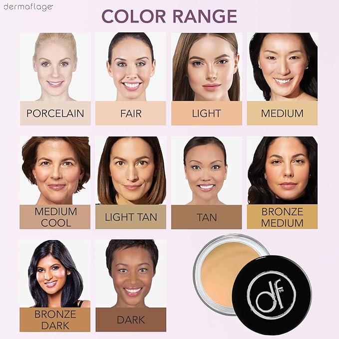 Waterproof Concealer Cream, Full Coverage Waterproof Makeup, Color Match Promise by Dermaflage, 6g/.2oz-Velvo Beauty